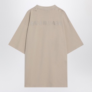 Beige New Balenciaga Back Medium Fit T-shirt - Img 2