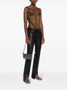 Benedetta Bruzziches Vitty La Mignon rhinestone-embellished denim bag - Img 4