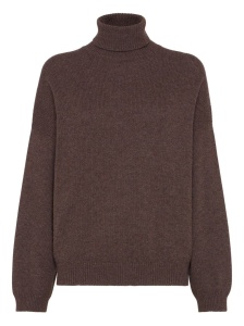 Brunello Cucinelli Cashmere turtleneck sweater with monili