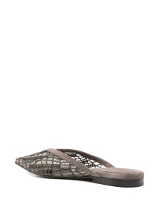 Brunello Cucinelli Flats Glistening Abstract Embroidery in suede - Img 2