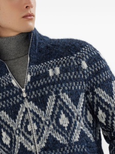 Brunello Cucinelli Jacquard zip-up cardigan - Img 2