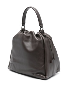 Brunello Cucinelli Mellow small bucket bag in soft leather with monili - Img 4