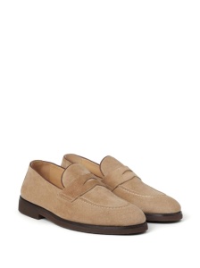 Brunello Cucinelli Penny Loafer in washed suede - Img 2