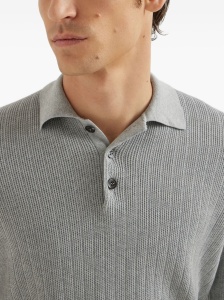 Brunello Cucinelli Rib-knit polo sweater - Img 3