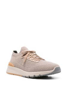 Brunello Cucinelli Runners in wool and semi-gloss calfskin - Img 4