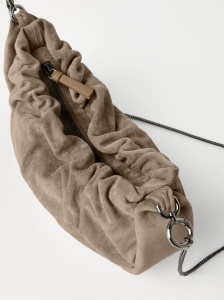 Brunello Cucinelli Suede Brioche Hobo bag - Img 2