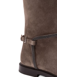 Brunello Cucinelli Suede buckled boots - Img 2