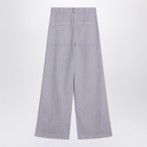 Brunello Cucinelli Wide lilac trousers in linen blend - Img 2