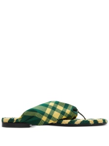 Burberry check pool flat slides