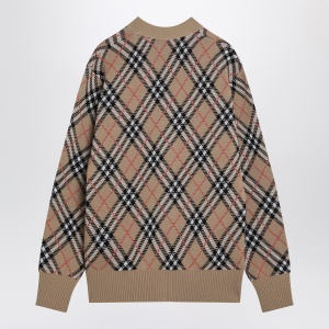 Burberry Wool and mohair blend check cardigan - Img 2