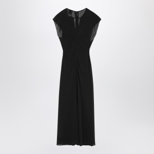 Calvin Klein Black midi dress with belt - Img 2