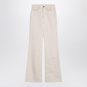 Chloé Ivory flared denim trousers
