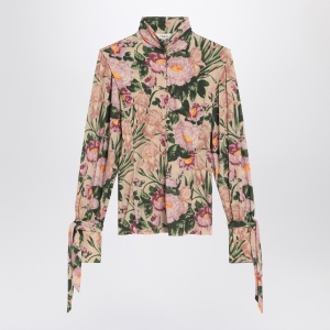 Chloé Turtleneck jersey wool sweater with floral print