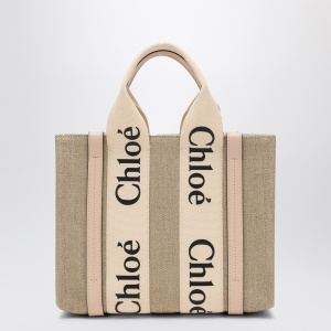 Chloé Woody little bag in beige canvas - Img 2