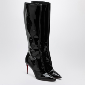 Christian Louboutin High black patent leather boot - Img 2