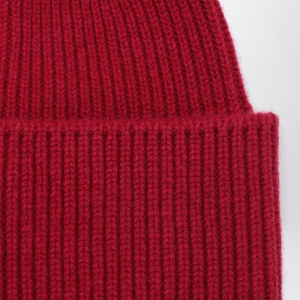 Destin Burgundy wool and cashmere beanie - Img 2
