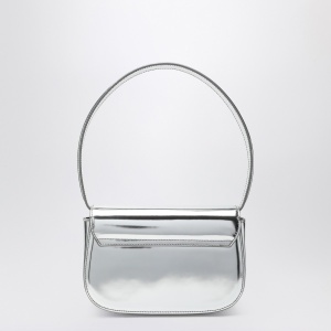 Diesel 1DR Iconic bag in mirrored silver leather - Img 2