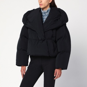 Diesel Black W-Iley-T1 wrap padded jacket