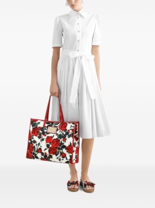 Dolce & Gabbana Large rose-print shoulder bag - Img 4
