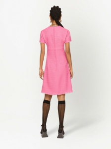 Dolce & Gabbana Rachel tweed calf-length dress with DG logo - Img 2