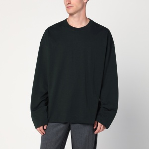 Dries Van Noten Bottle green cotton sweater