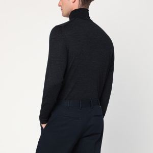 Drumohr Charcoal wool turtleneck sweater - Img 2