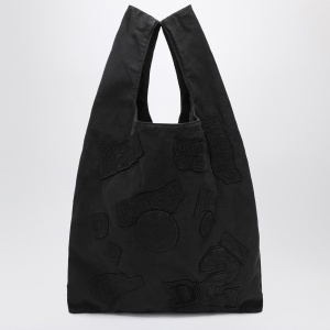 Dsquared2 Black canvas tote with patches
