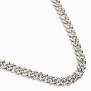 Emanuele Bicocchi 925 silver chain necklace with crystals - Img 2