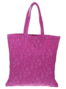 Emporio Armani Beachwear shopper in bold 3D ASV logo fabric