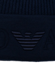 Emporio Armani Logo wool beanie - Img 2