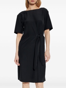 Emporio Armani midi dress with waist knot - Img 2