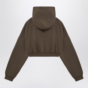Entire Studios Organic cotton military green cropped sweatshirt - Img 2
