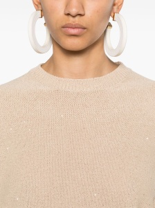 Fabiana Filippi Crewneck sweater with linen blend - Img 4