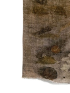 Faliero Sarti Leaf-print frayed scarf - Img 3