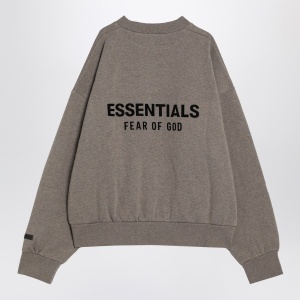 Fear of God Essentials Grey fleece cotton sweatshirt with logo - Img 2