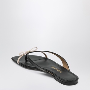 Ferragamo Mini Bow flip-flop black and powdery / regular fit - Img 2