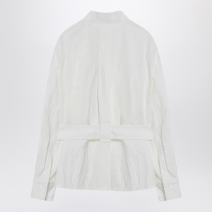 Ferragamo White belted shirt in cotton blend - Img 2
