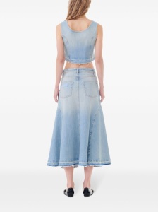 Ganni Flared denim skirt - Img 3