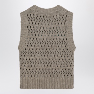 GANNI Perforated vest with logo inlay - Img 2