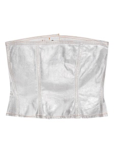 Ganni Silver Foil Denim Corsage - Img 2