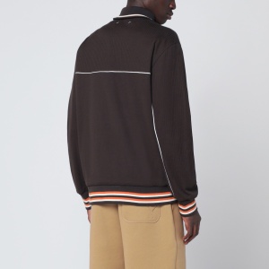Golden Goose Brown zip sweatshirt in technical jersey - Img 2