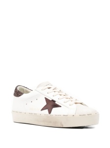 Golden Goose Hi Star in white nappa with leather star and heel tab - Img 2