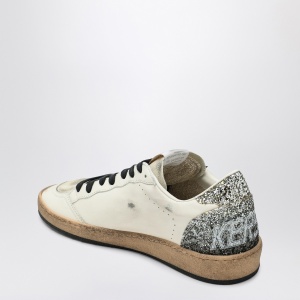 Golden Goose Silver/white Ballstar sneaker with glitter - Img 2