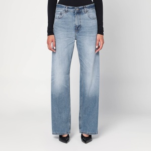 HAIKURE Wide blue washed effect jeans