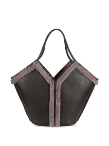 Hereu Shearling-trimmed tote bag - Img 3