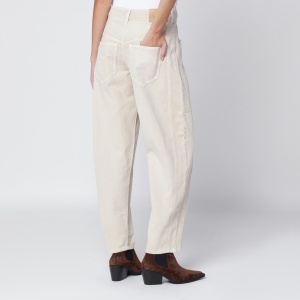ISABEL MARANT Ecru cotton blend trousers - Img 2