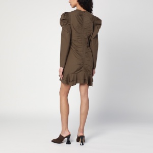 ISABEL MARANT Étoile Briali mini dress with green khaki zip - Img 2