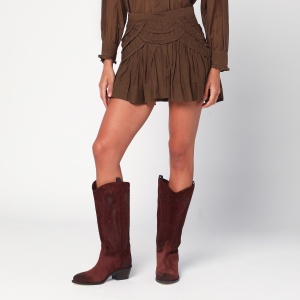 ISABEL MARANT Étoile Khaki Ceola skirt with ruffles
