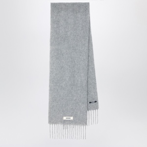 JACQUEMUS Grey scarf in alpaca and mohair