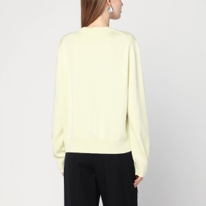 Jil Sander Light yellow cardigan with floral embroidery - Img 2